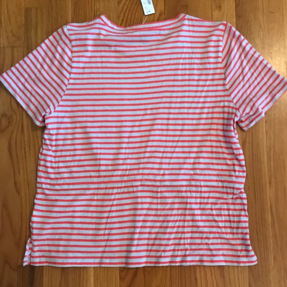 ⭐️ NWT J Crew grey & coral drawstring waist T, size L - Picture 5 of 5